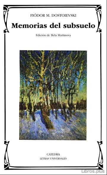 Descargar gratis ebook MEMORIAS DEL SUBSUELO en epub